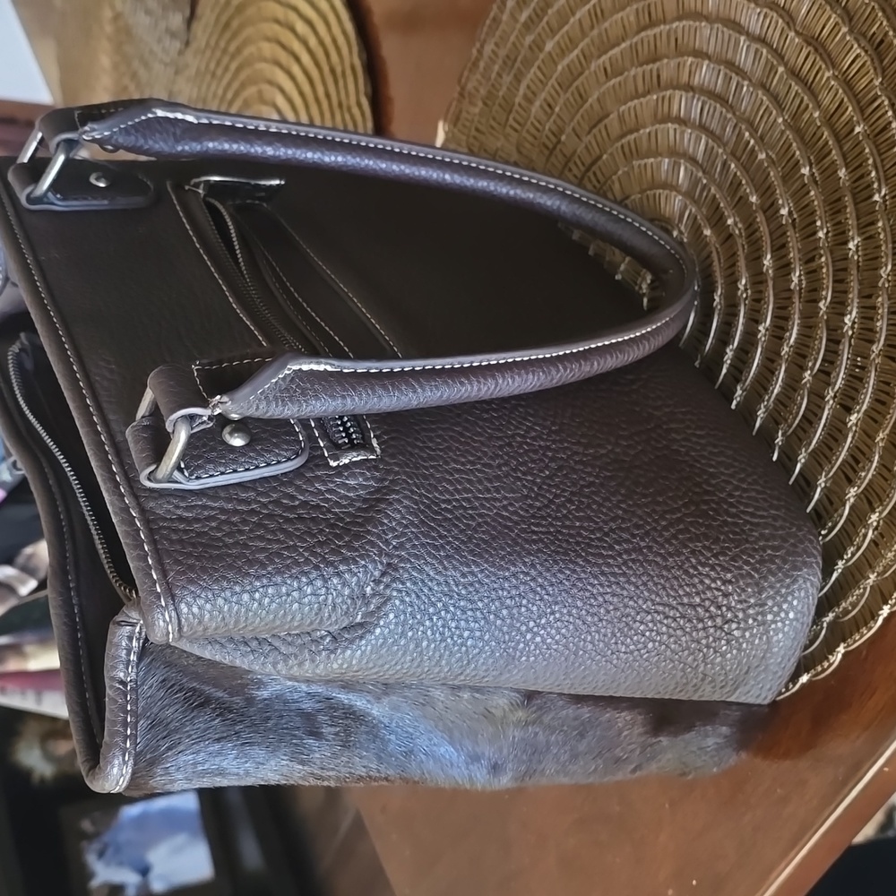 Elegant Brown Studded Women's Bag - Picture 5 of 6